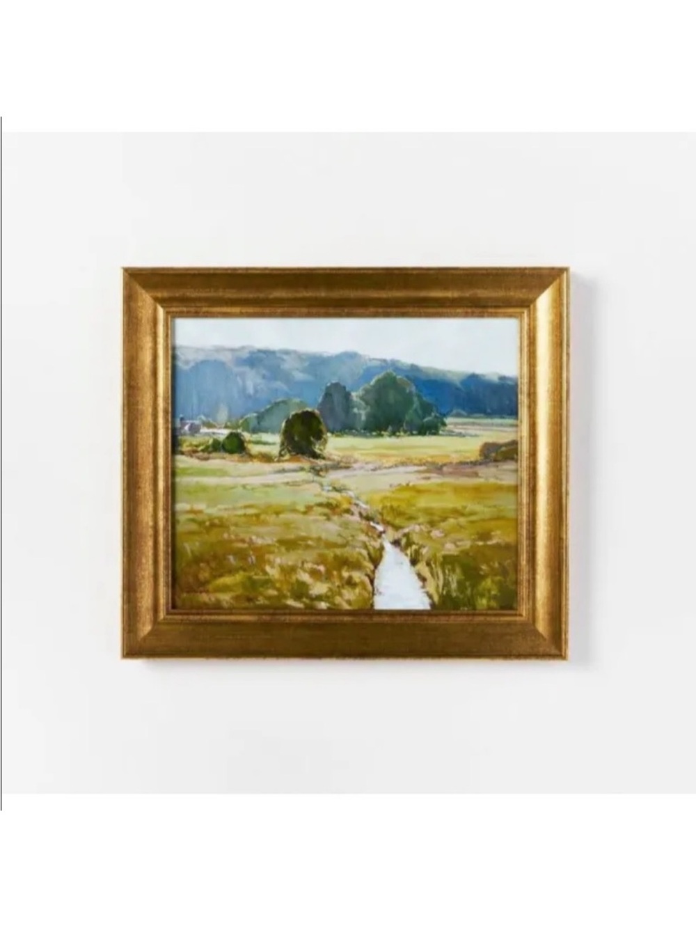 NEW 16" x 14" Summer Pasture Framed Wall Art Brass - Threshold x Studio McGee